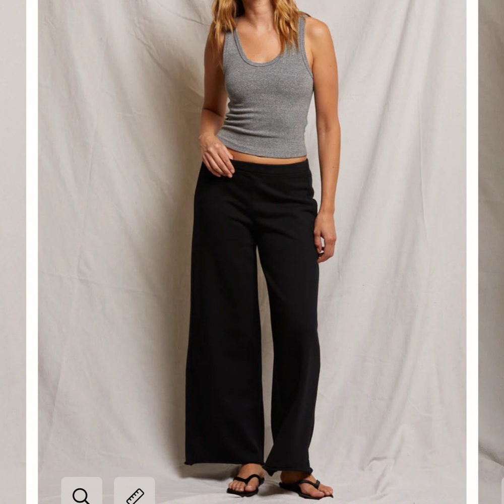 perfectwhitetee Black Wide Leg Women's Pants